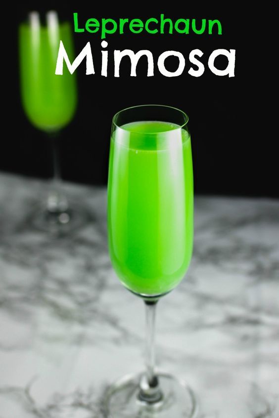 The perfect way to start St. Patrick's Day is with a nice mimosa