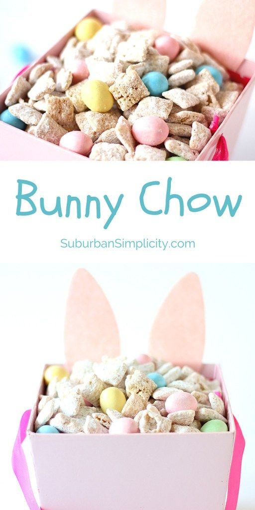 We all love Muddy Buddies, well you will love this Easter treat version of everyone's favorite, the Bunny Chow!