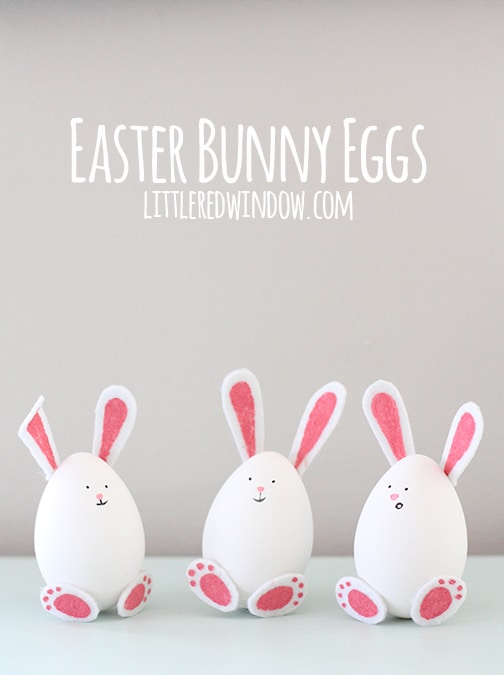 Top 10 Easter Egg Decorating Ideas For Kids! - with their cute bunny ears and feet, these eggs are so much fun to make.
