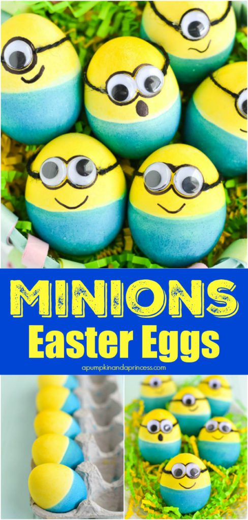 Easter Egg Decorating Ideas For Kids! - So ALL kids love minions and they will LOVE making these cute as a  button Minions Easter Eggs