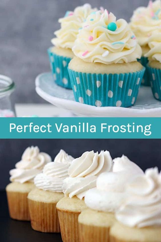 How to Make Perfect Vanilla Buttercream Frosting - The Best Buttercream Frosting Recipes with video instruction #vanilla #buttercream #frosting