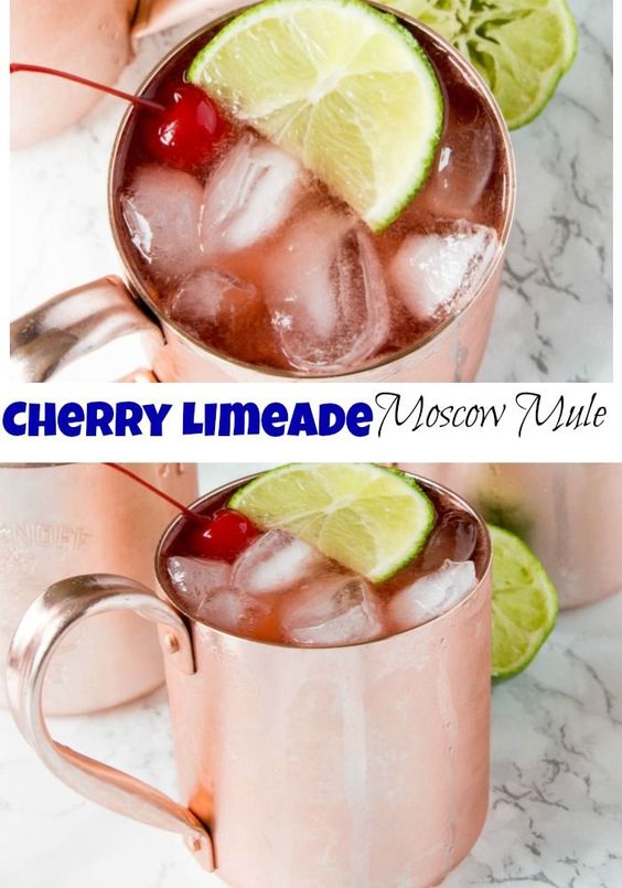 Strawberry Mule is a great summer cocktail with its use of fresh summer berries. This version uses the famous cherry limeade drink as its inspiration and makes it extra tasty! #moscowmule #summercocktail #cocktail