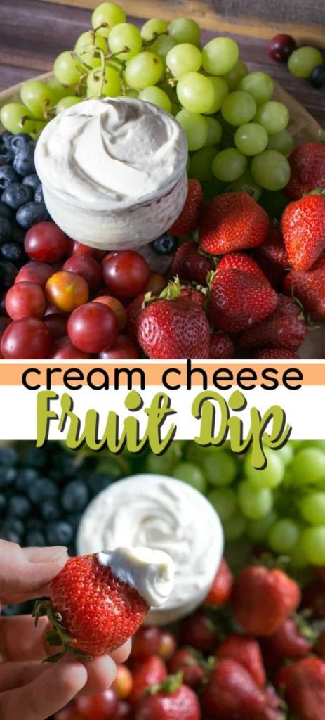 Summer Appetizer - Cream Cheese Fruit Dip - Great dip recipe for a Summer or Spring Appetizer. Perfect for parties, picnics or nibbles with drinks. #summerappetizer #springappetizer #appetizers
