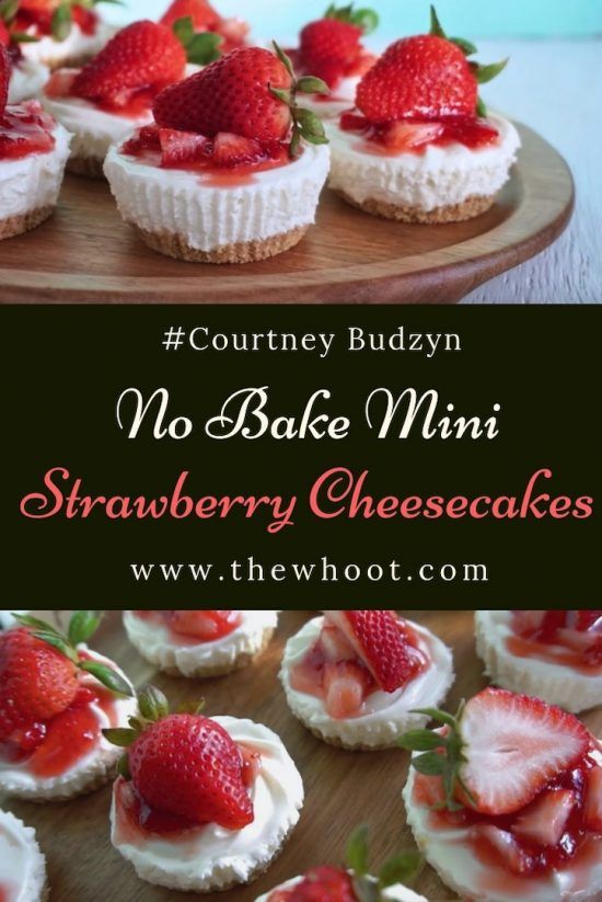Delicious No Bake Mini Strawberry Cheesecake Bites #strawberry #minicheesecake #nobake