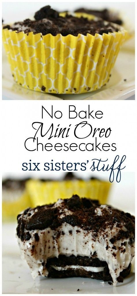 Mini Cheesecake Oreo No Bake #nobake #cheesecake #oreo