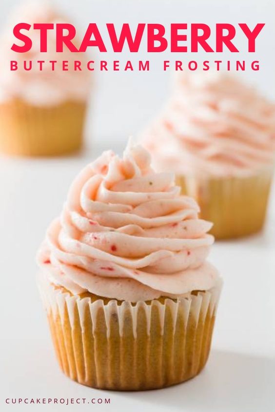 Possibly my favorite flavor of buttercream is Strawberry Buttercream Frosting, this recipe is simple and easy to prepare. #Strawberry #buttercream #frosting