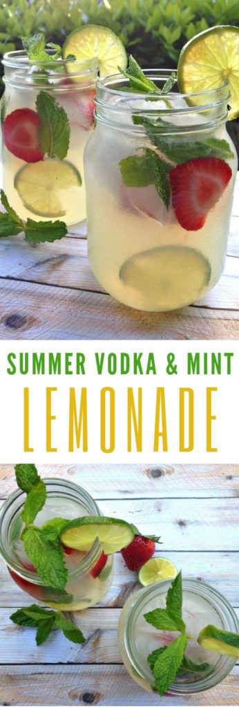 This great summer cocktail combining lemonade, vodka and mint is so refreshing on a summers day or evening... great for summer parties! #summercocktails #stolie #vodka