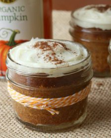 cake in a jar recipes - mason jar pumpkin cupcake