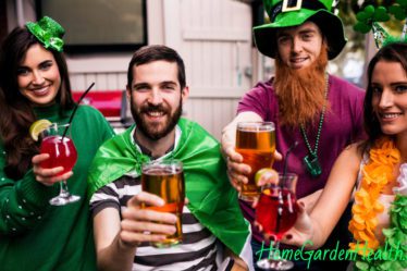 People Enjoying St. Patrick's Day Cocktails