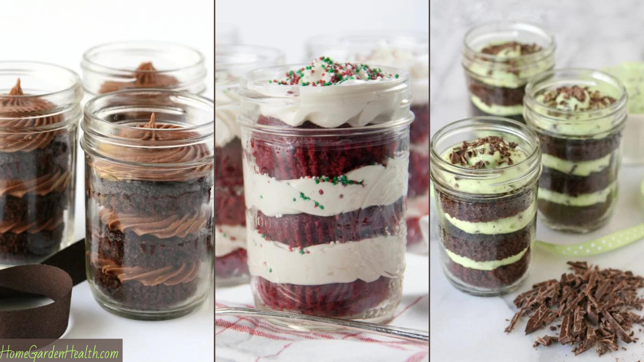 cake in a jar recipes, mason jar cake.