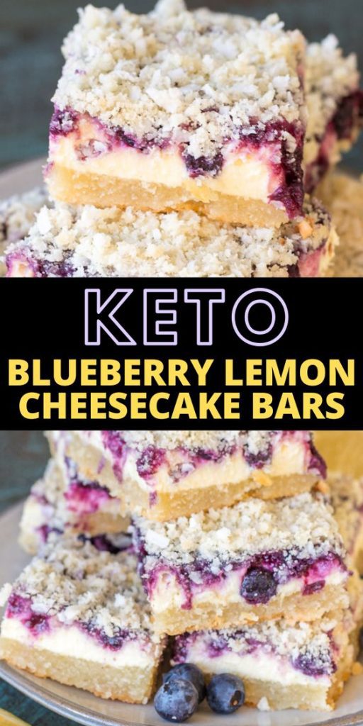 These Keto Blueberry Lemon Cheesecake Bars are a family favorite we always make at Christmas time, but they are prefect anytime. #keto #ketodesert #ketodiet #lowcarb