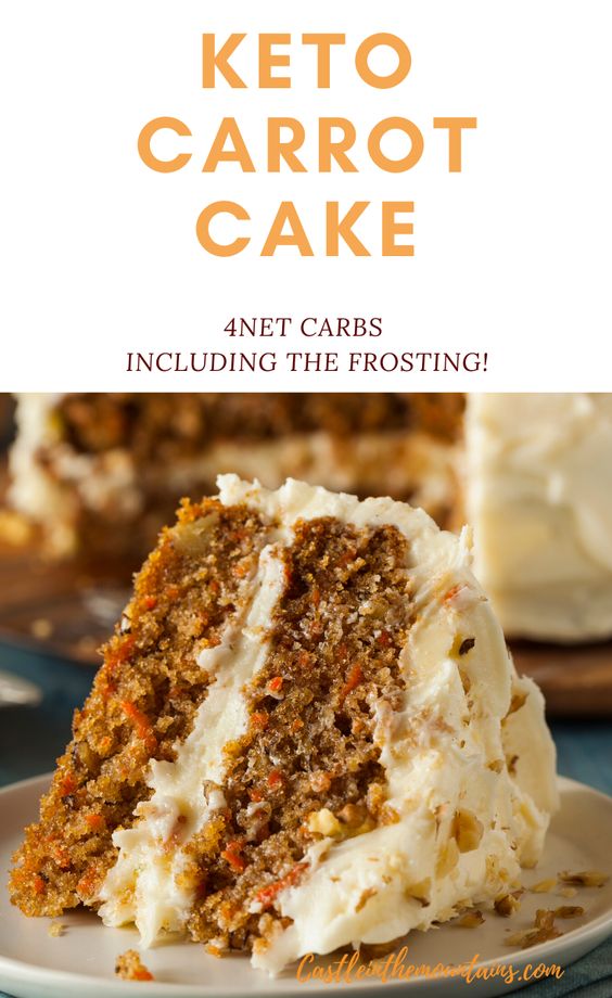 low carb, keto carrot cake! so delicious and yet only 4 carbs, including the sweet tantalising frosting! #ketodietdessert #lowcarb #keto