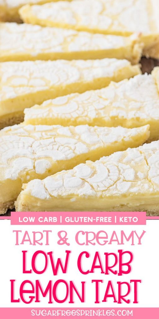 Delicious, light, tart and creamy, low carb gluten free keto lemon tart, perfect for the spring and summer evenings, so easy to make. #ketodesserts #ketodietdessert #ketodessertrecipes