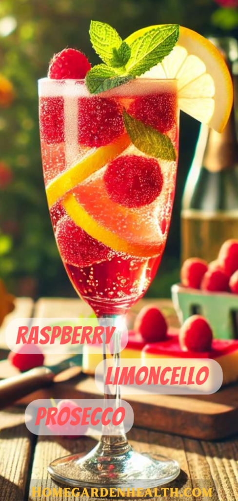 Raspberry Limoncello Prosecco Cocktail - prefect for summer and / or spring