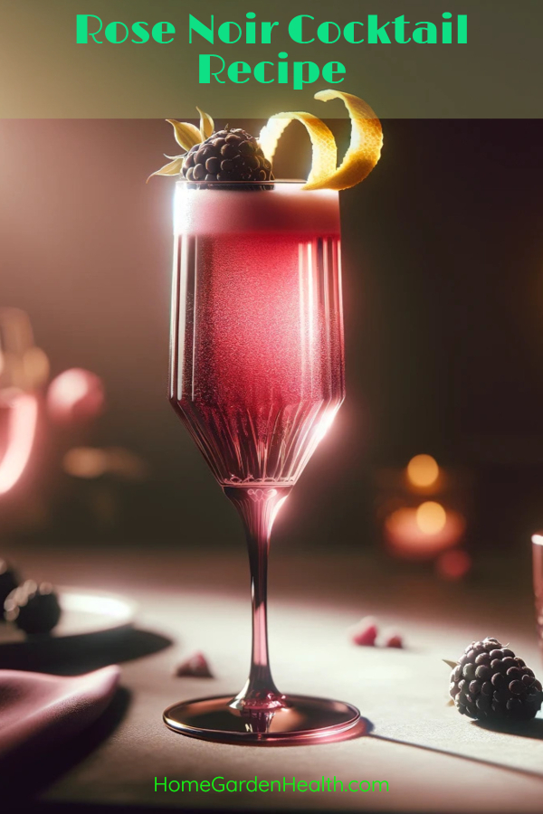 The elegant Rose Noir Cocktail, perfect to share between lovers on speical occasions.