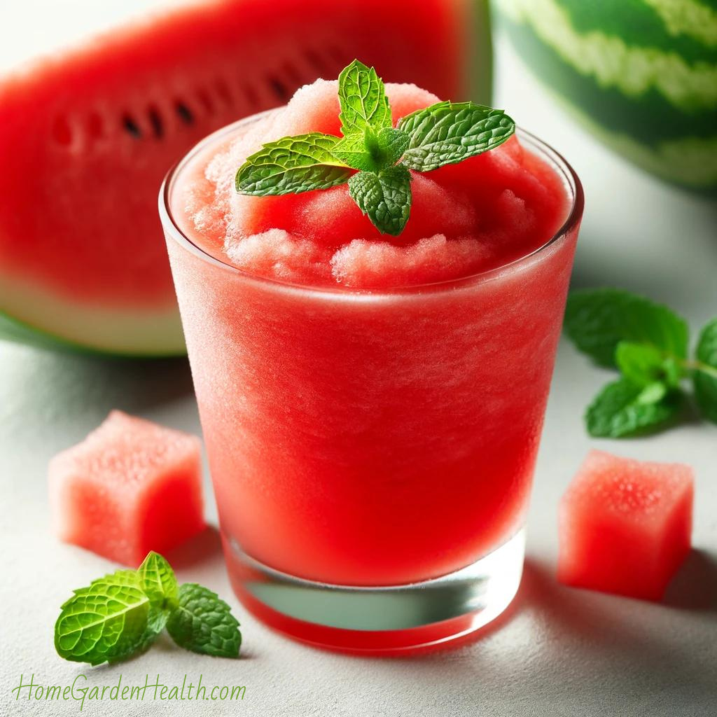 Frozen Drink - watermelon slushy in a glass