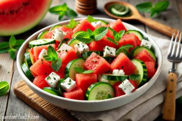 watermelon salad with feta cheese