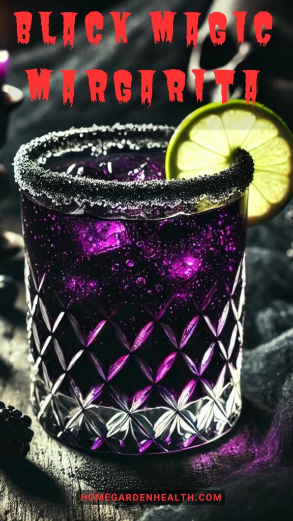 Black Magic Margarita Cocktail in a tumbler