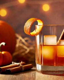 Old Fashioned Pumpkins Spice Halloween Cocktail Recipe