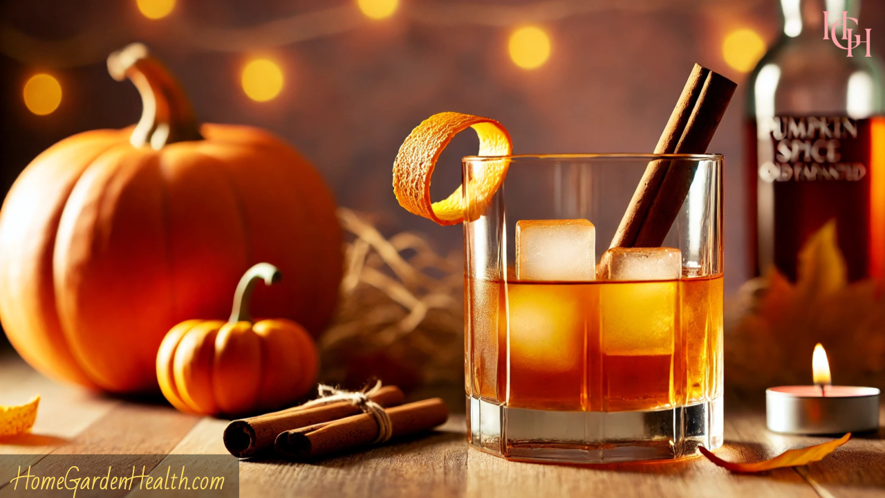 Old Fashioned Pumpkins Spice Halloween Cocktail Recipe