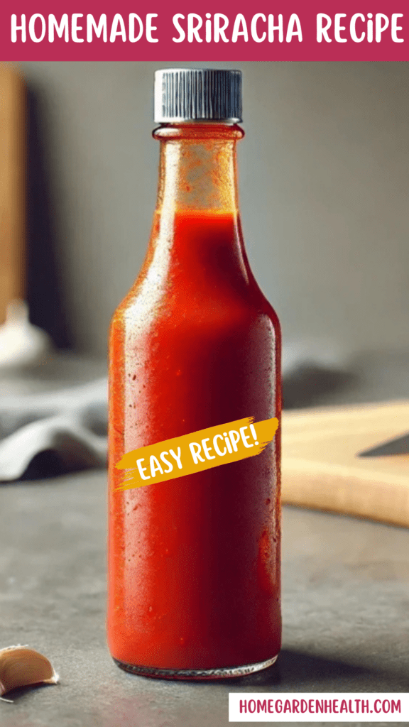 Sriracha Homemade Sauce Pinterest Pin Recipe