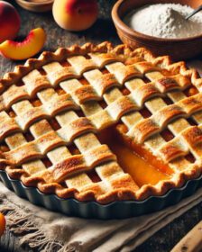 homemade fresh peach pie cover photo