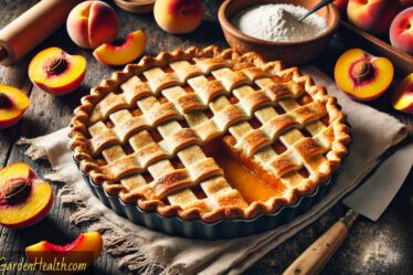 homemade fresh peach pie cover photo