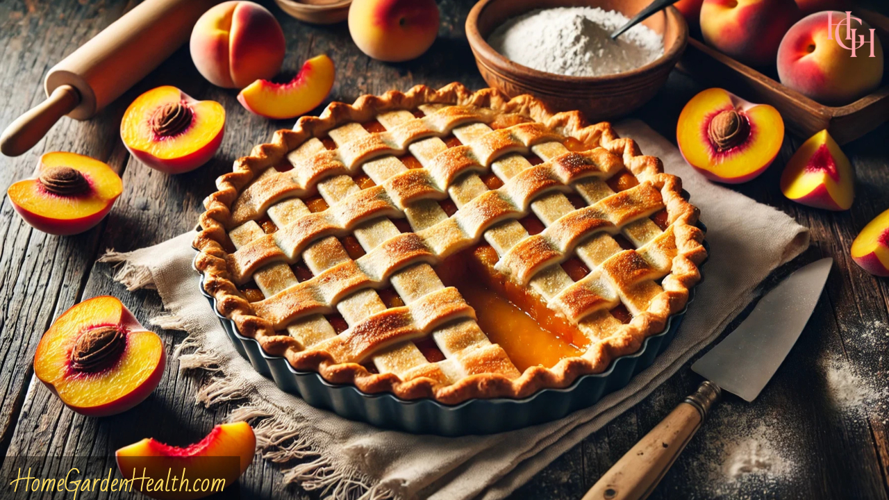 homemade fresh peach pie cover photo