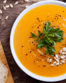 spiced pumpkin soup for fall or winter