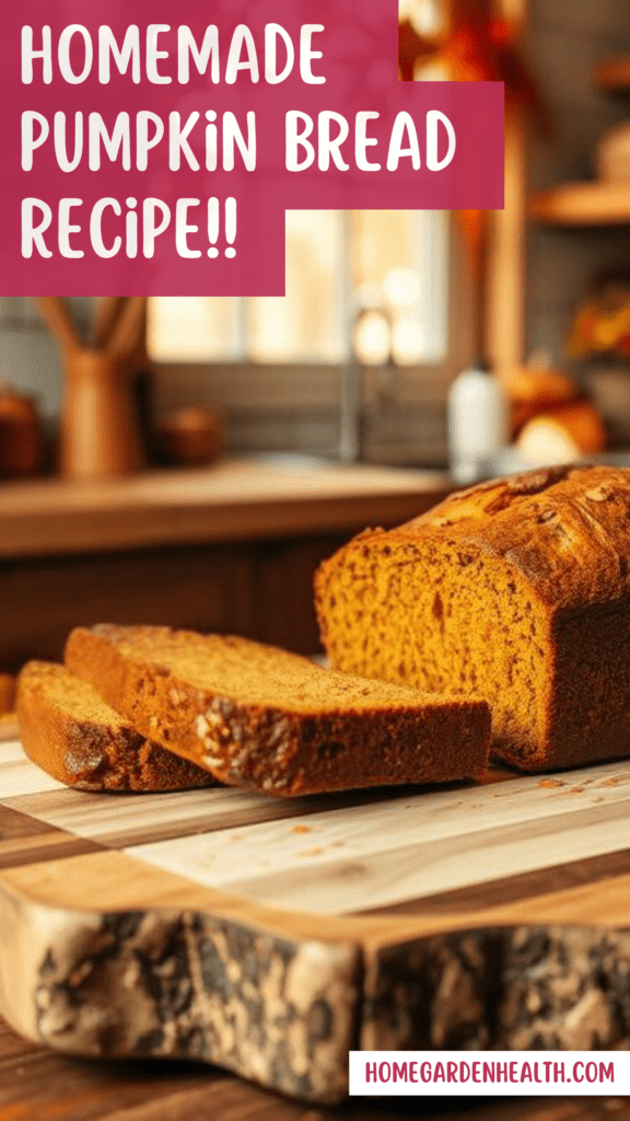 Homemade Pumpkin Bread Pinterest Pin