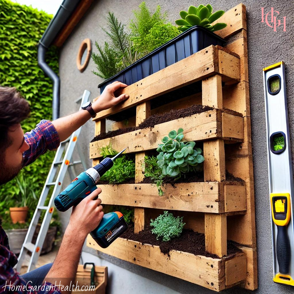 Pallet Planter Wall mounting