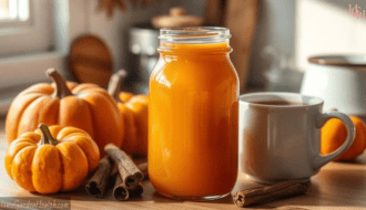 Homemade Pumpkin Syrup for coffee, similar to starbucks