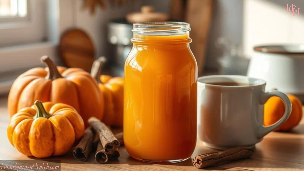 Homemade Pumpkin Syrup for coffee, similar to starbucks