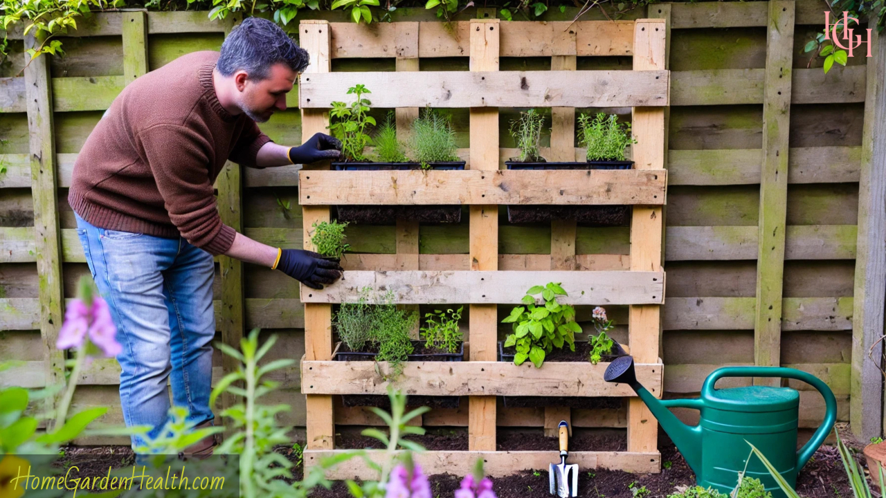 garden verticle pallet planter