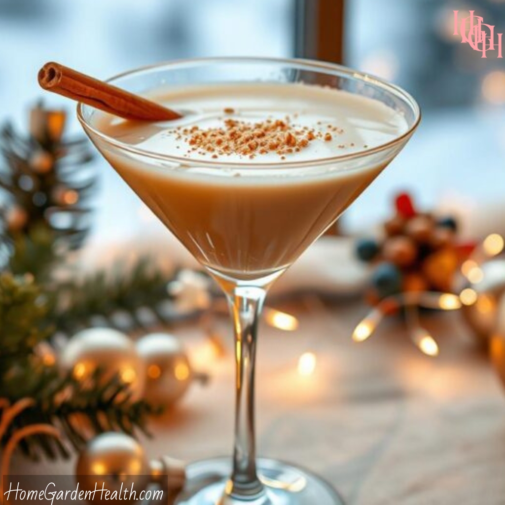 Eggnog Martini Cocktail Christmas Recipe