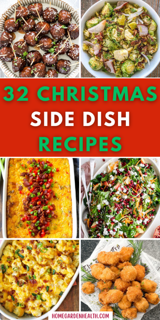 Image of 6 different Chistmas side dishes