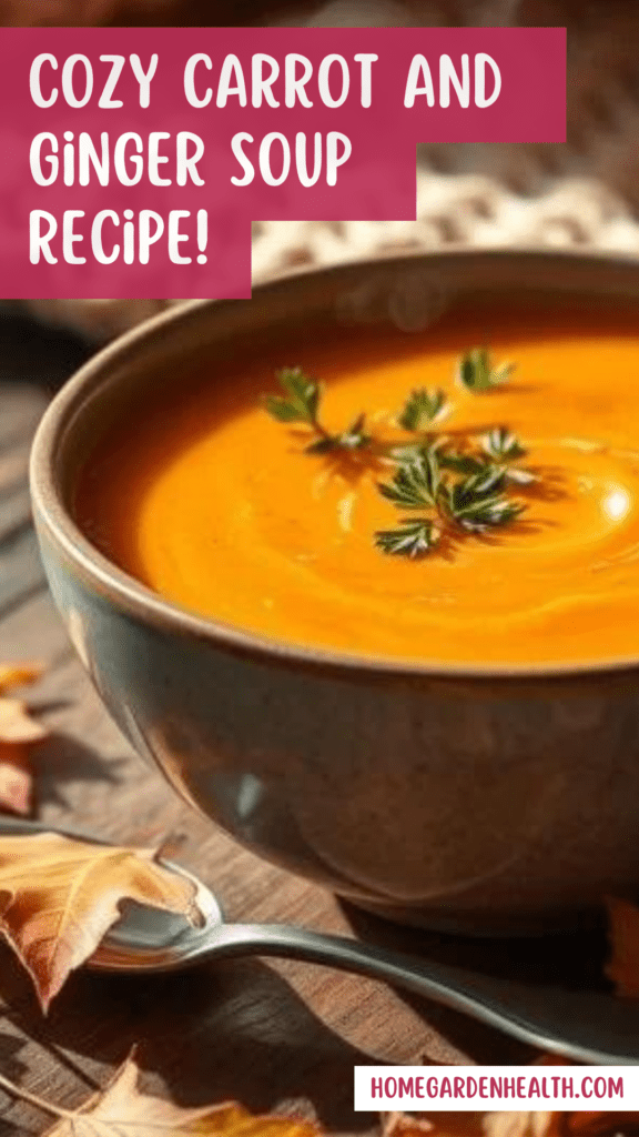 Warm up this fall and winter with a bowl of cozy carrot and ginger soup! Packed with bright flavors and a hint of spice, this healthy soup is perfect for chilly days. Click for the full recipe and enjoy a seasonal favorite! #CarrotSoup #GingerSoup #FallRecipes #WinterWarmers #HealthyComfortFood