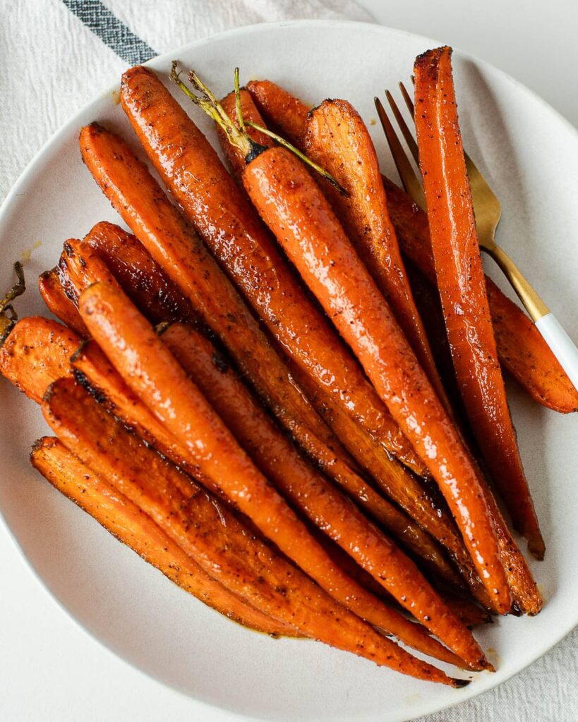 Maple Glazed Oven Roasted Carrots