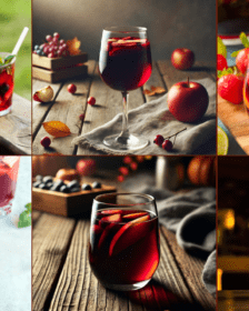 6 of the top 10 Fall Sangria recipes in glasses and pitchers