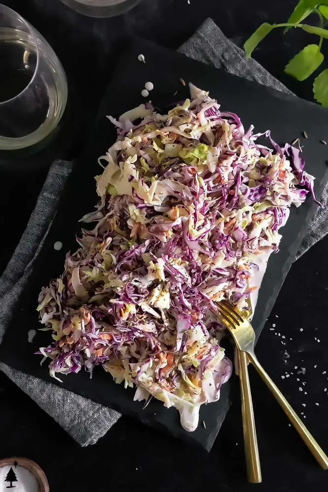 Creamy Low Carb Keto Coleslaw