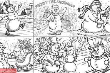 coloring pictures of snowman